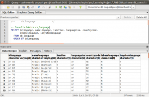 Customerdb consulta sobre la tabla cb_language