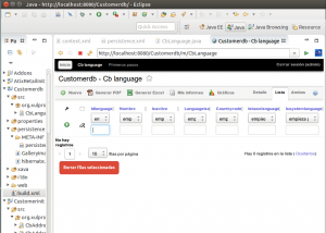 OpenXava Customerdb 03 CbLanguage Lista