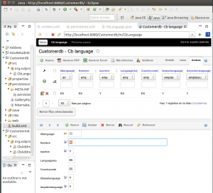 OpenXava Customerdb 05 Lista mas detalle