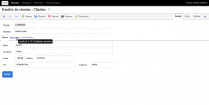 OpenXava Customerdb CbCustomer Detalle opción 2 Datos