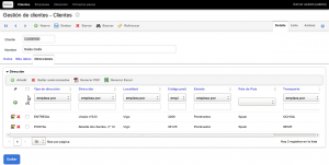OpenXava Customerdb CbCustomer detalle de Cliente con direcciones