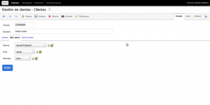 OpenXava Customerdb CbCustomer detalle con la vista CustomerConTab sección MasDatos