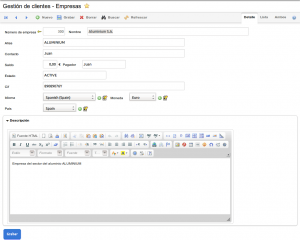 OpenXava Customerdb CbEnterprise Edit
