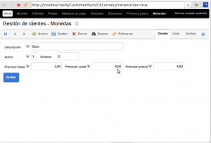 OpenXava Customerdb 03 CbCurrency detalle