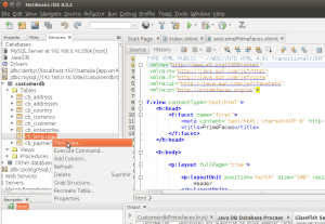 Editor SQL Netbeans para customerdb