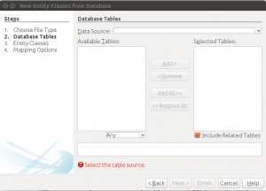 Entity Classes From Database - selección de Data Source