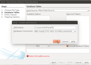Entity Classes From Database - selección base de datos