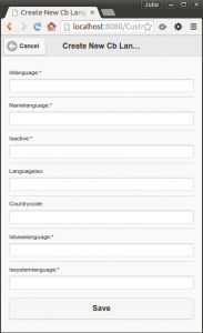 Primefaces CRUD Mobile version CREATE