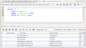 Tutorial Mariadb - Consulta cb_country con ORDER BY DESC