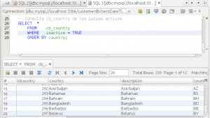 Tutorial Mariadb - Consulta sobre cb_country con WHERE