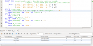 MariaDB MySQL cb_currency ejemplo