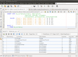 Mariadb cb_currency INSERT múltiple