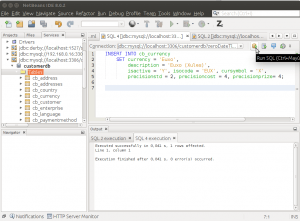 Mariadb (MySQL) cb_currency INSERT con SET