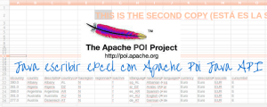 Java escribir excel con Apache Poi Java API