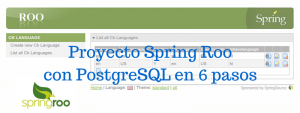 Proyecto Spring Roo con PostgreSQL en 6 pasos