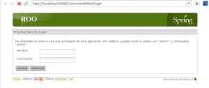 Spring Roo Project - Security Login