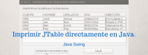 JFrame JTable Print Example - Imprimir JTable directamente en Java