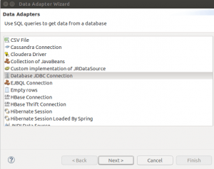 Jasper Reports - Data Adapter JDBC - Wizard
