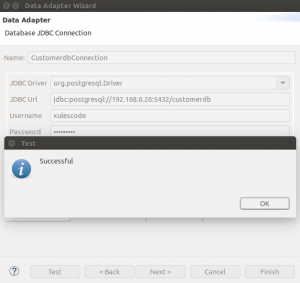 Jasper Reports - Data Adapter JDBC - Database Location Test