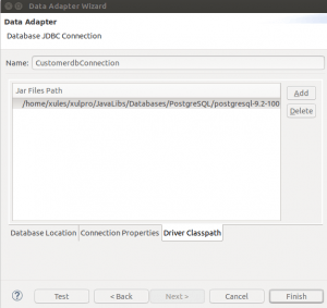 Jasper Reports - Data Adapter JDBC