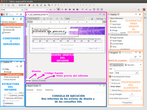 Jasper Reports - Partes principales del generador de informes