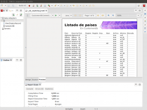 Jasper Reports - New Report - Diseño - Vista previa (Preview)