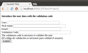 Managed Bean - Formulario inicial en index.xhtml
