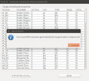 JFrame JTable Database To Excel - Mensaje de confirmación de exportación