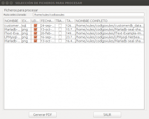 JFrame JTable Files To Pdf - Listado de Ficheros