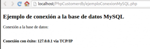 PHP Database - Conexión mysqli_connect con éxito