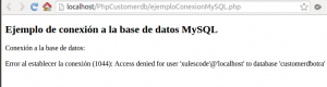 PHP Database - Error en la conexión mysqli_connect