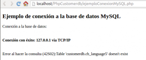 PHP Database - mysqli_connect Error al hacer la consulta