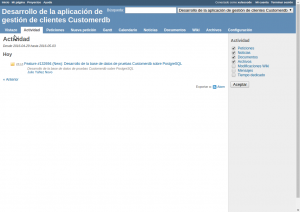 RedMine - Visualización de la Actividad