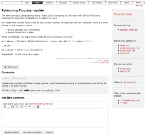 Trac - Blog Plugin