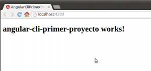 Angular CLI - Resultado después de crear el proyecto