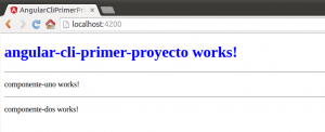 Angular CLI - Resultado del componente DOS