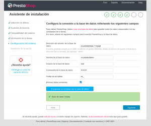 Docker Prestashop - 06 - Base de datos creada instalamos Prestashop con Docker