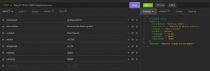 Insomnia - ADMIN APP - Test funcional creación de una empresa