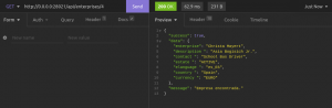 Insomnia - ADMIN APP - Test funcional consulta de una empresa por id